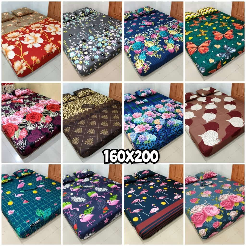 Sprei Home Made 160x200 Katun Random Halus Rapi Adem Tidak Luntur