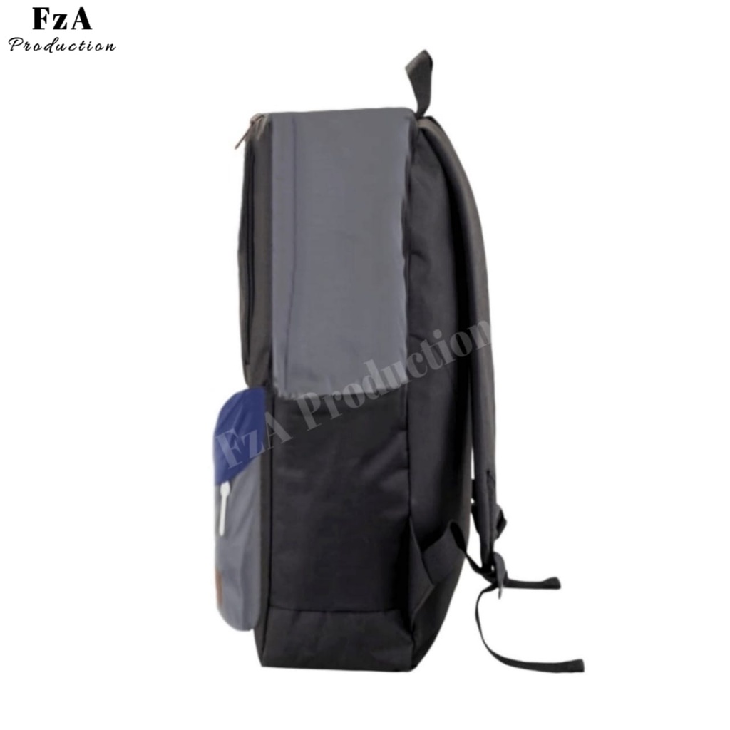 Tas Ransel Gendong Laptop Distro Sekolah Kuliah Pria Wanita Black Murah Original GRATIS Jam Tangan Dan Slempang