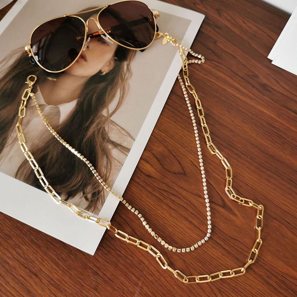 [Elegan] Rantai Kacamata Elegan Vintage Lanyards Clover Sweater Rantai Alloy Gaya Korea Chain