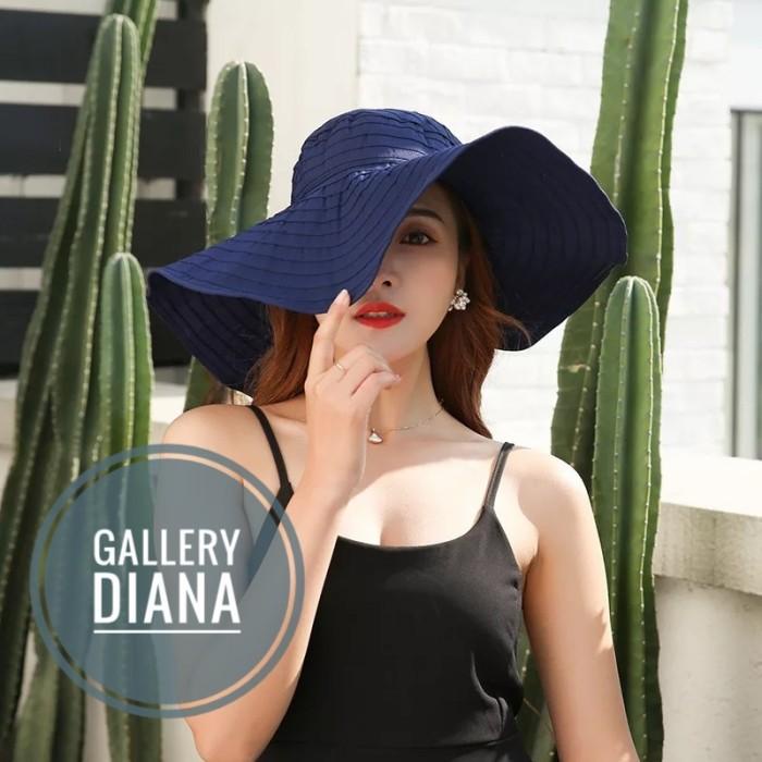 Topi Lebar Pantai Wanita Hitam