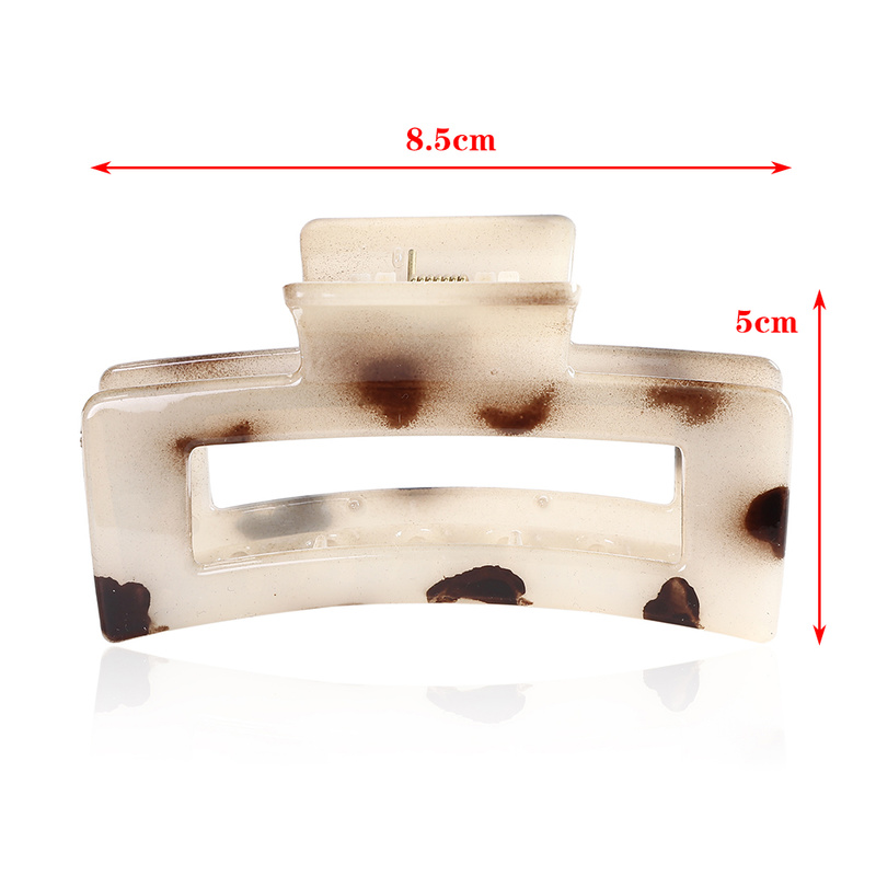 Korean Leopard Print Square Claw Clips Fashion Hair Clamps Elegant Hair Clip Women Hair Accessories