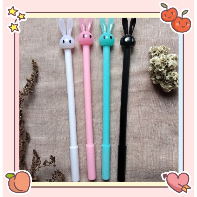 

Ballpoint Pulpen Gel Karakter Lucu Bunny Kepala Kelinci 0,5 mm