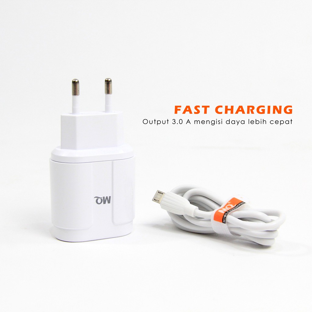 MQ Charger Qualcomm 3A 18W QC 3.0 with Cable Quick Charger Original FT02 - Garansi 1 tahun