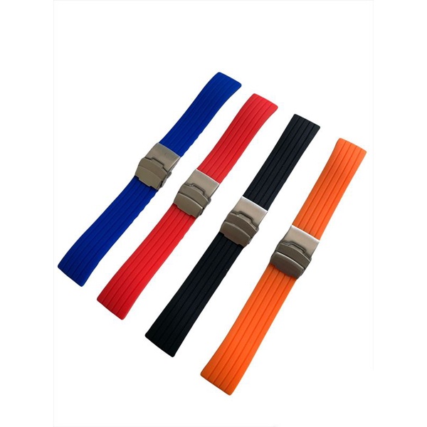 Strap Tali Jam Tangan Karet Ruber Salur 4 varian warna