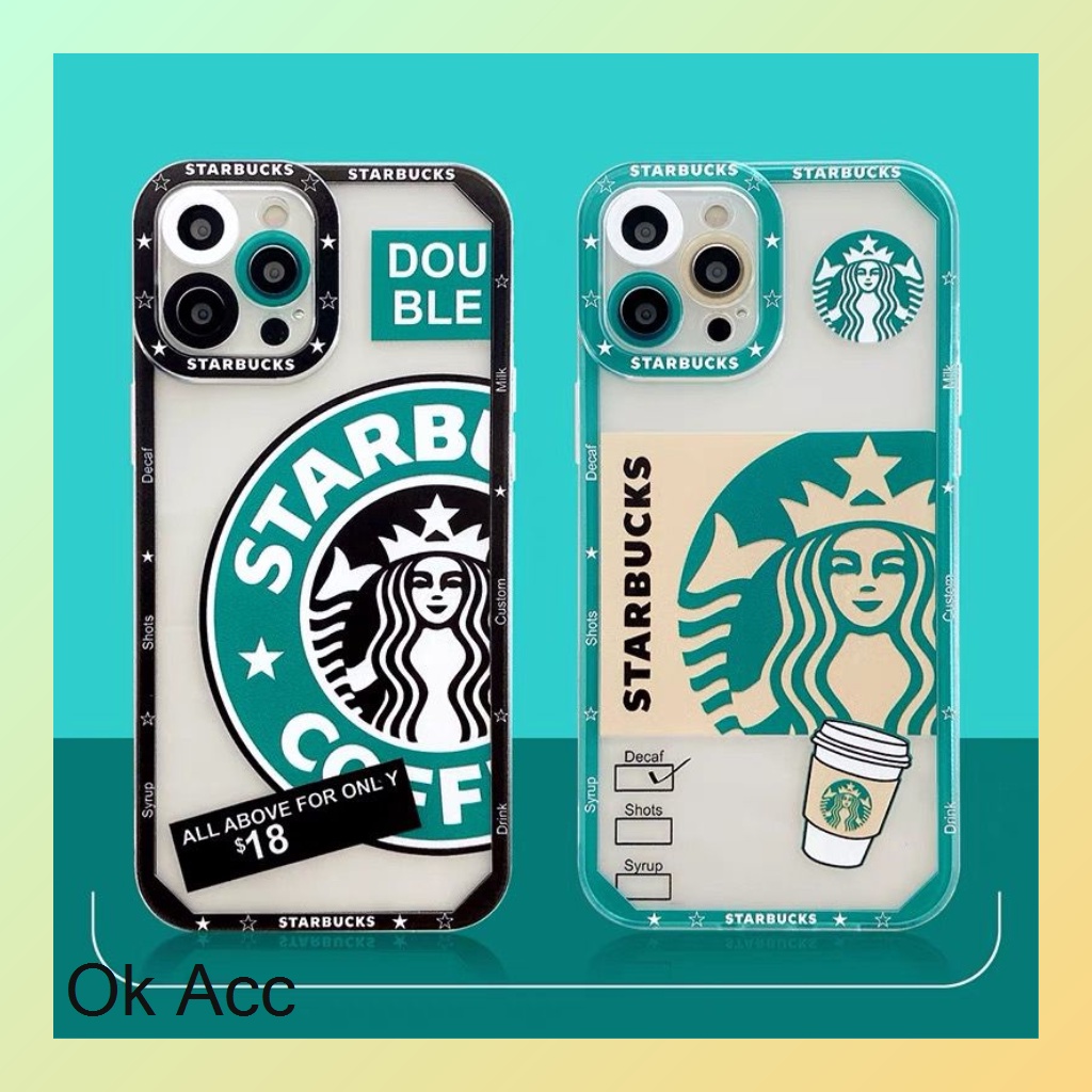 FH26 Softcase Shockproof Protection starbucks black Xiaomi Redmi 9 Prime 9A 9i 9C 9T Note 8 Pro 9 Poco M3 X3 Pro, Samsung A02/M02 A02s/M02s A10 A10s A11/M11 A12 A20/A30/M10s A20s A21s A50 A50s A30s J2 Prime