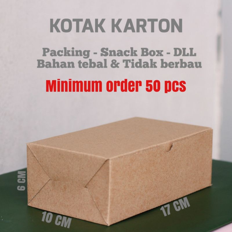 

BOX PACKAGING KARDUS POLOS - DUS KOTAK PACKING - DIE CUT - 17x10x6 CM