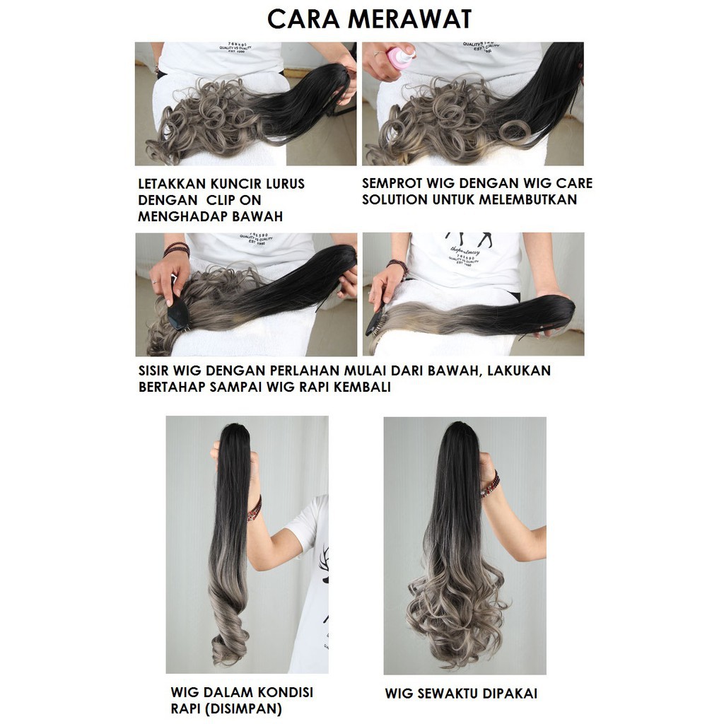 Ponytail Ombre Tali Pita dan Jepit / VALENSIA HAIR