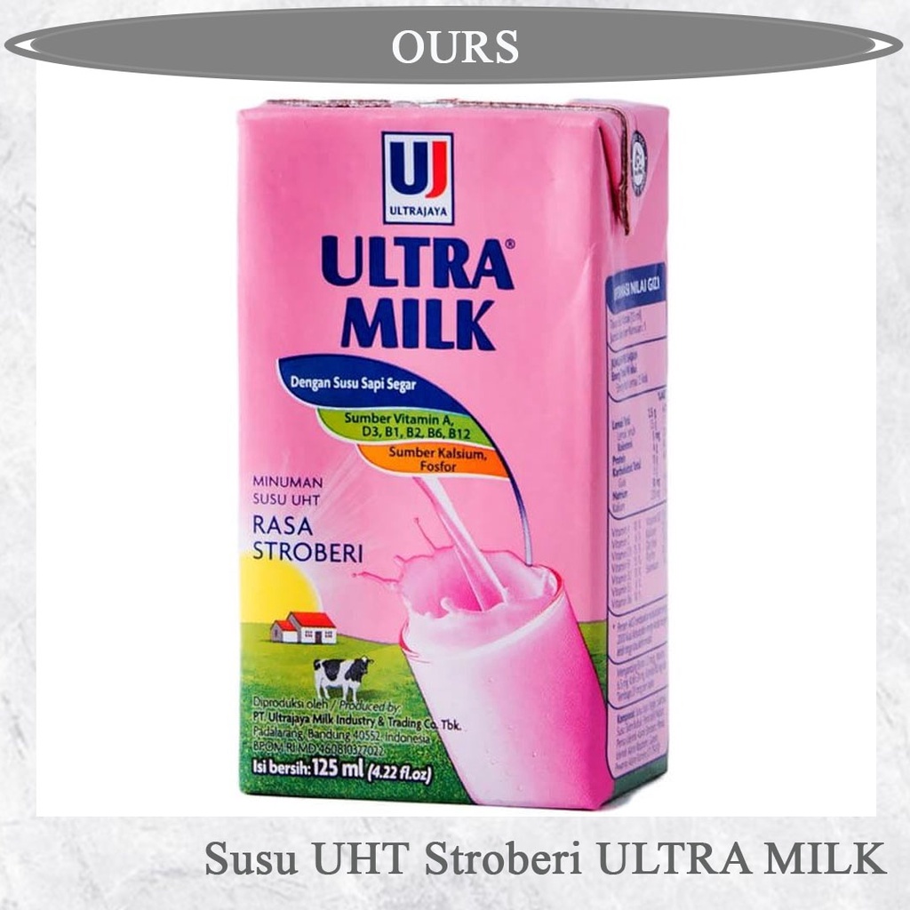 Jual Ultra Milk Susu Uht Stroberi 125ml Shopee Indonesia 0379