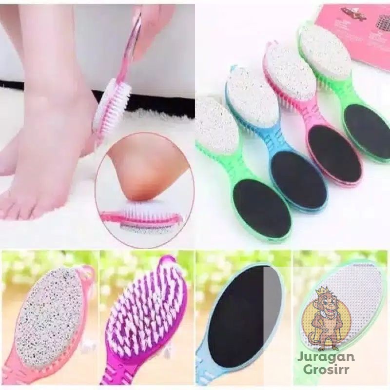 JG - ALAT PEMBERSIH KAKI 4 IN 1 FOOT BRUSH SIKAT DAKI &amp; BATU APUNG