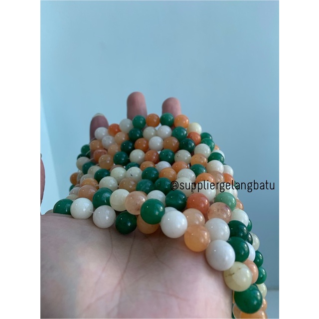 bahan batu 10mm TRIDATU AGATE doff KHAS BALI aksesoris gelang kalung