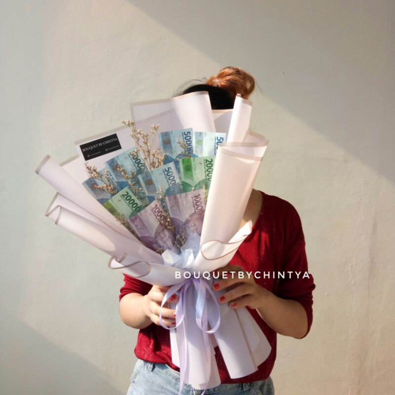 BUKET BUNGA MONEY BOUQUET ASLI HADIAH ULANG TAHUN WISUDA ANNIVERSARY LAMARAN