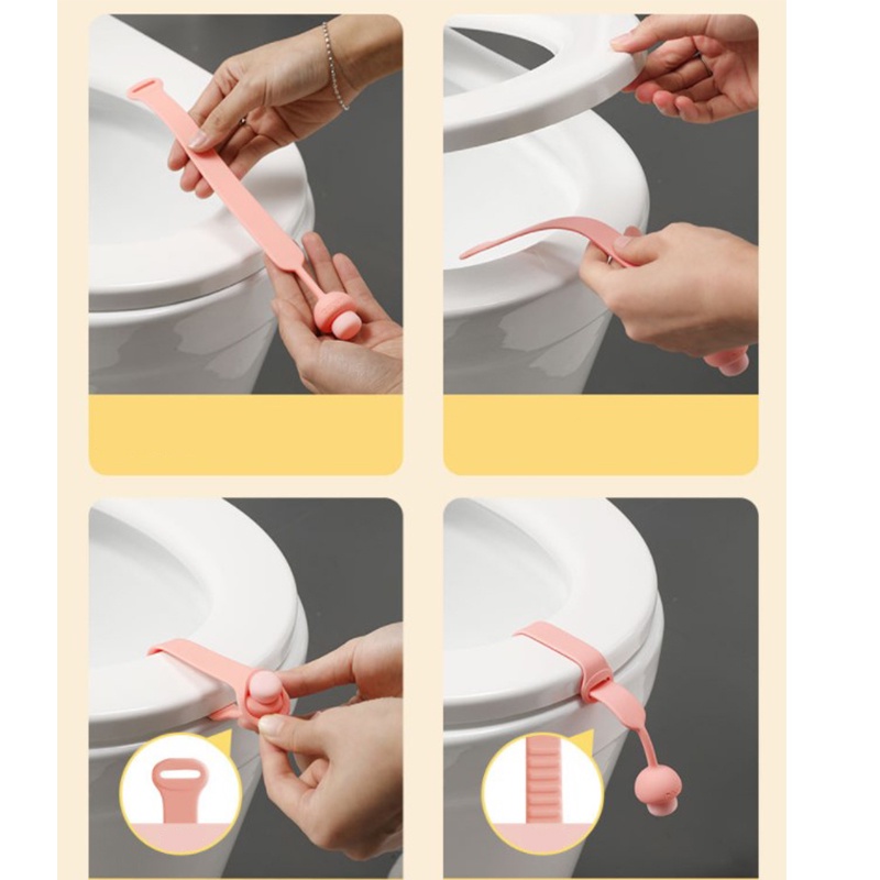 Alat Pengangkat Tutup Toilet Bentuk Jamur Bahan Silikon Warna Permen Anti slip Untuk Kamar Mandi