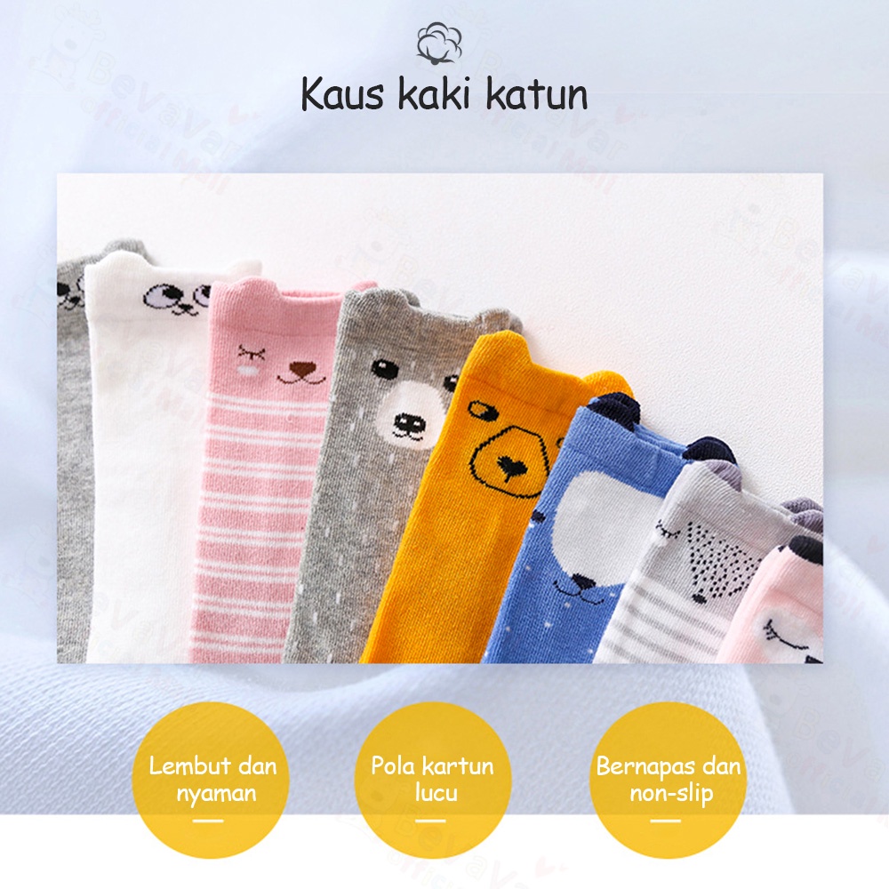 BEVAVAR  Baby Socks Kaos Kaki Anak Bayi Motif Lucu Kaus Kaki Bayi 0-2 Tahun