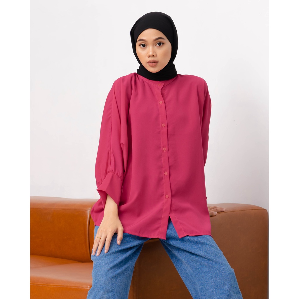 KEMEJA POLOS OVERSIZE TUSCAN KATUN PREMIUM SHIRT B137 CO