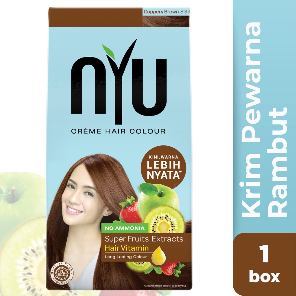 NYU Creme Hair Colour Coppery Brown - Pewarna Rambut