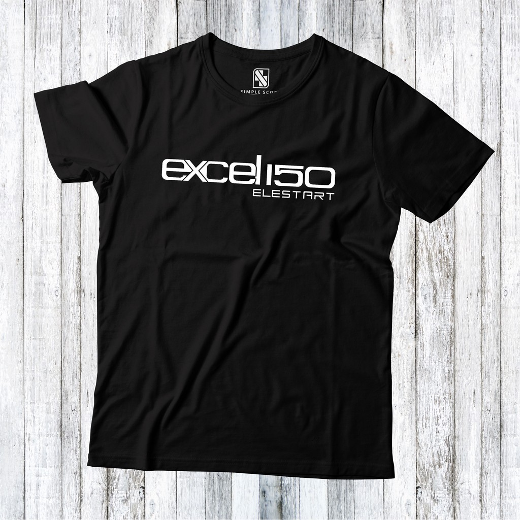 Kaos Katun Vespa "Logo Excel 150" SIMPLE SCOOT