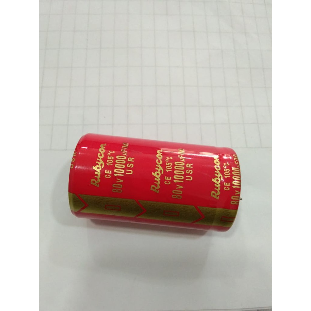 ELCO ELCHO RUBYCON Merah 10000 80V elco rubycon 10000uF 80v 80 volt-3