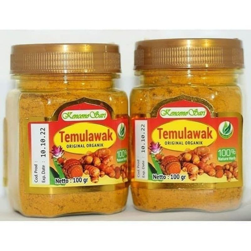 Temulawak bubuk Organik Kencono Sari Asli Original 100 gr dan 250 gr