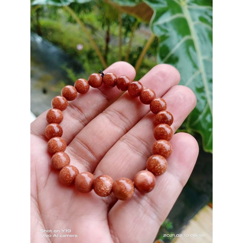 gelang batu giok pasir emas/gelang dewasa