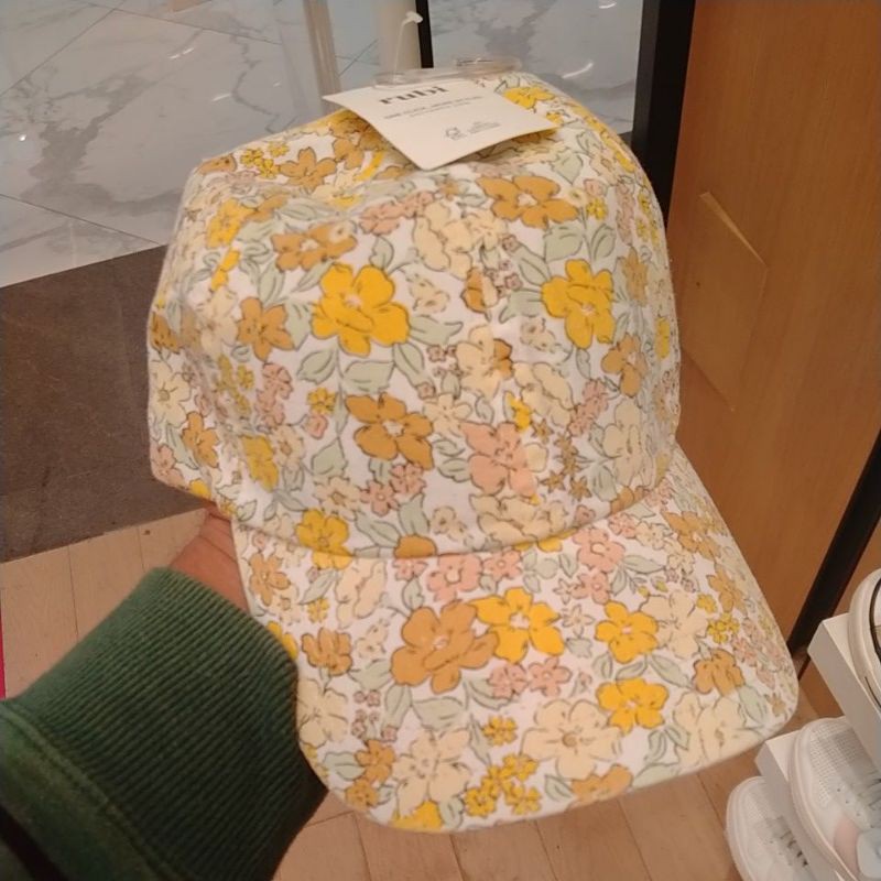 Topi wanita baseball cap flowers Rubi imported