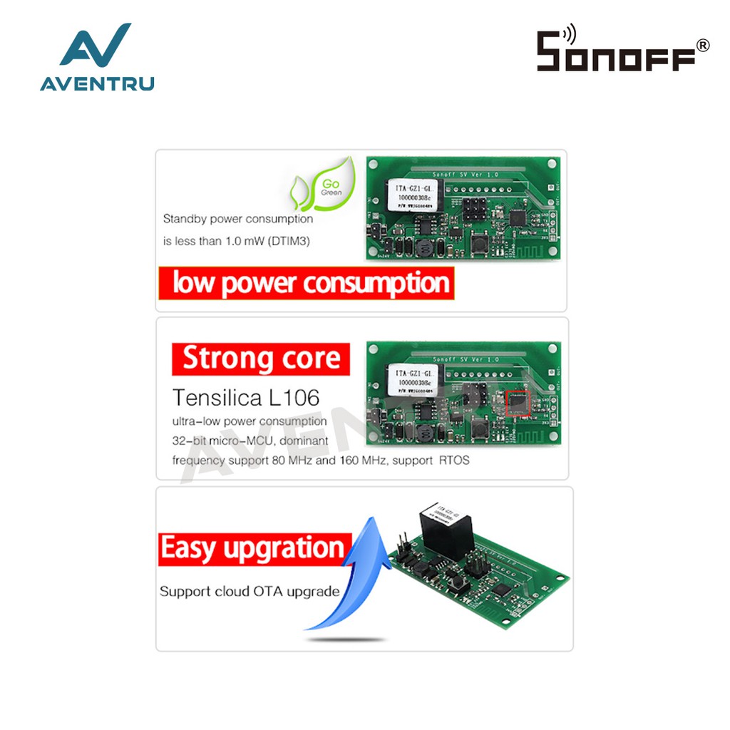 Sonoff SV 5-24V DC WiFi Module For Solenoid Door lock -Smart home