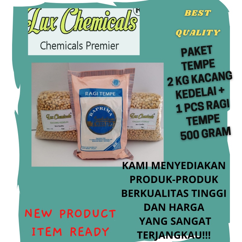 

Paket Tempe (2 kg kacang kedelai + 1 pcs ragi tempe) Best Quality