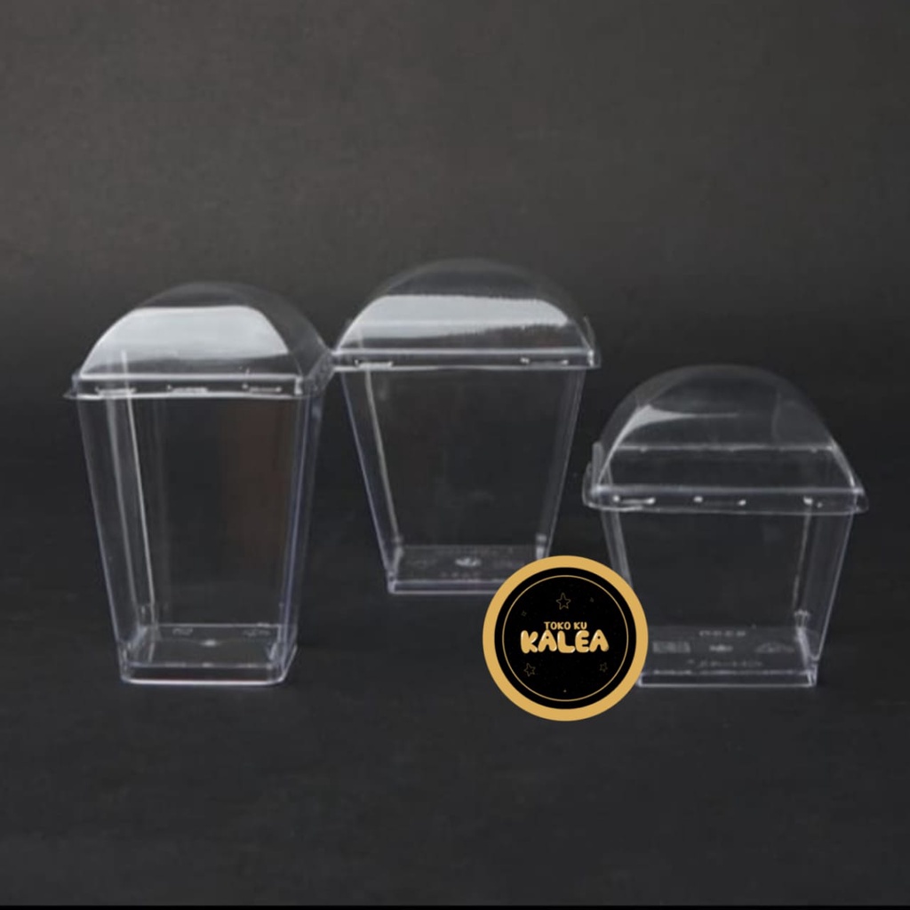 Premium (Mount) Cup Pudding Bentuk Piramid - Cup Dessert + Tutup