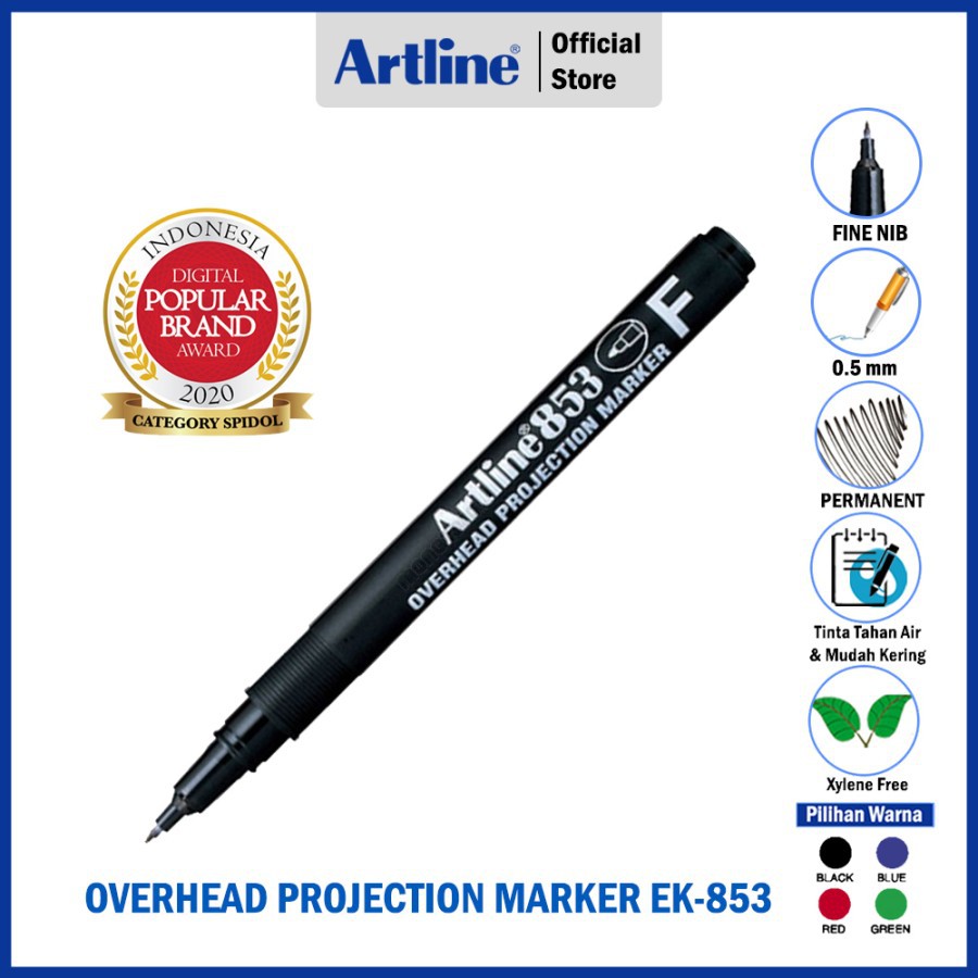 

SPIDOL ARTLINE PERMANENT OHP OVERHEAD PROJECT MARKER EK-853