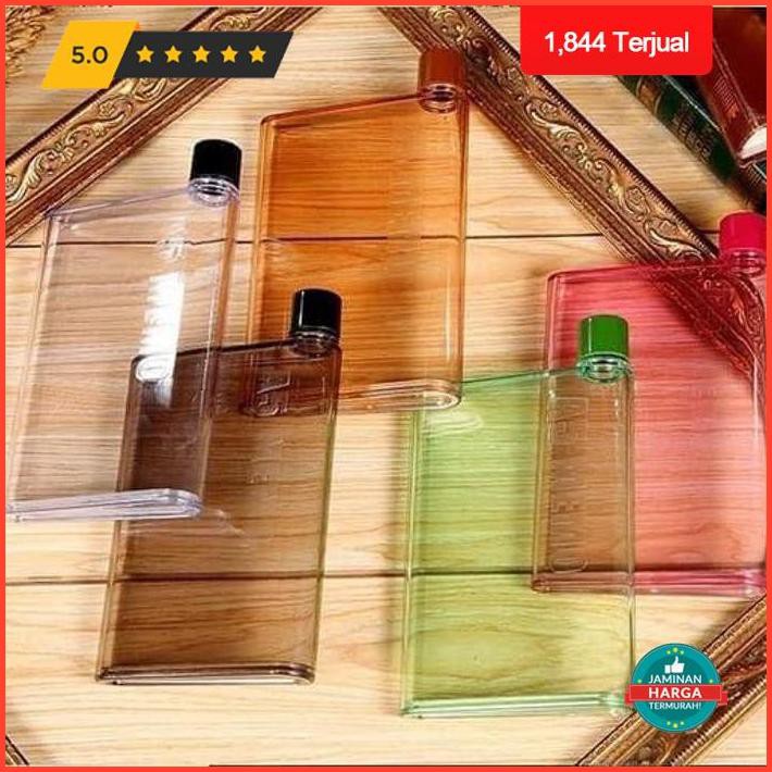 Tempat Kopenyimpanan Botol Minum Unik Tipis Memo Bottle A5 Botol Minuman Slim Kotak Gepeng Premium