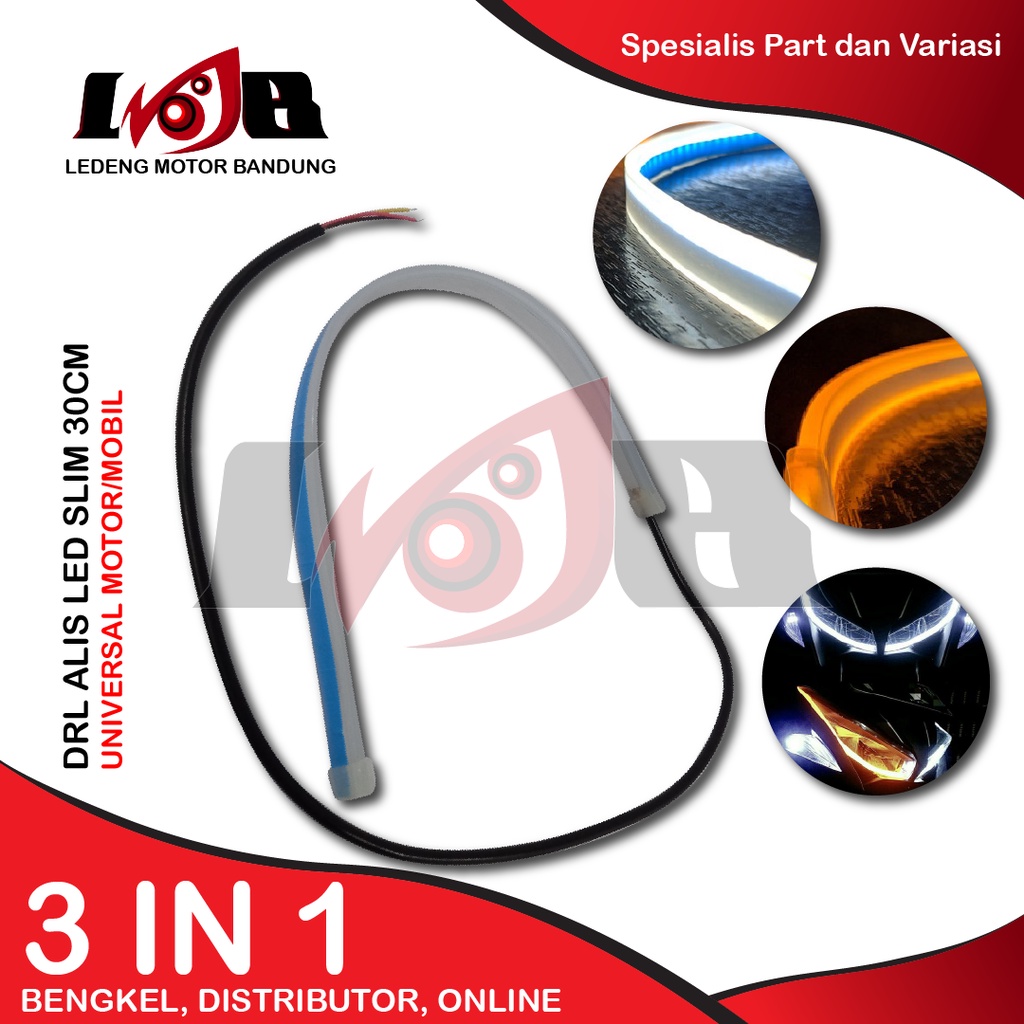 DRL Alis Slim 30cm Led Flexible 2 Warna 2 Mode Senja Sein Sen Running