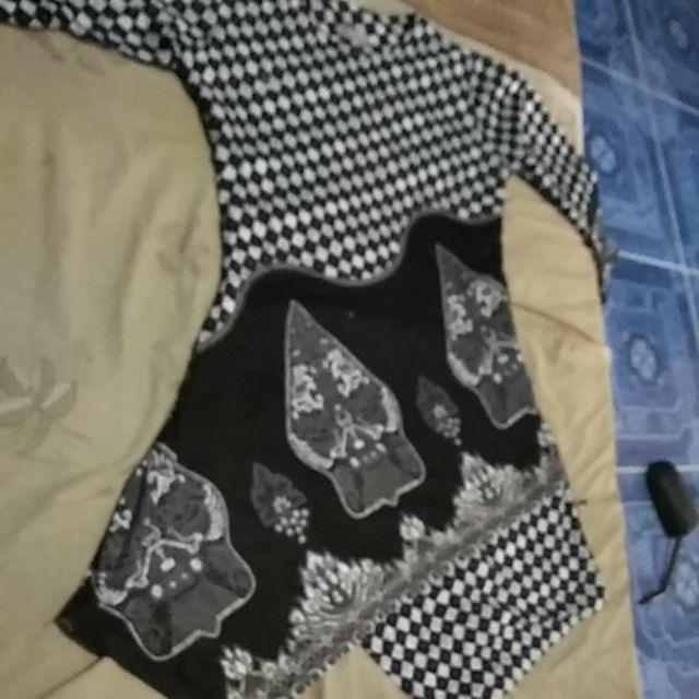 Batik Tunik Waka Wayang Modern Kekinian Pakaian Kondangan Kerja Kantor Katun Sogan