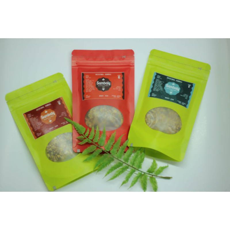 

Sambal bawang iris khas bali (sambaly) kemasan baru