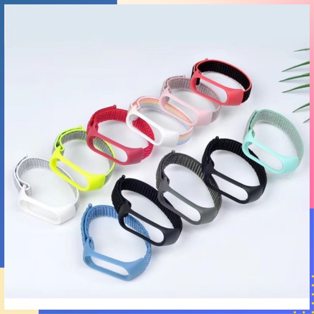 Tali Strap Nilon Breathable untuk Xiaomi Mi Band 3 4 5 6 7