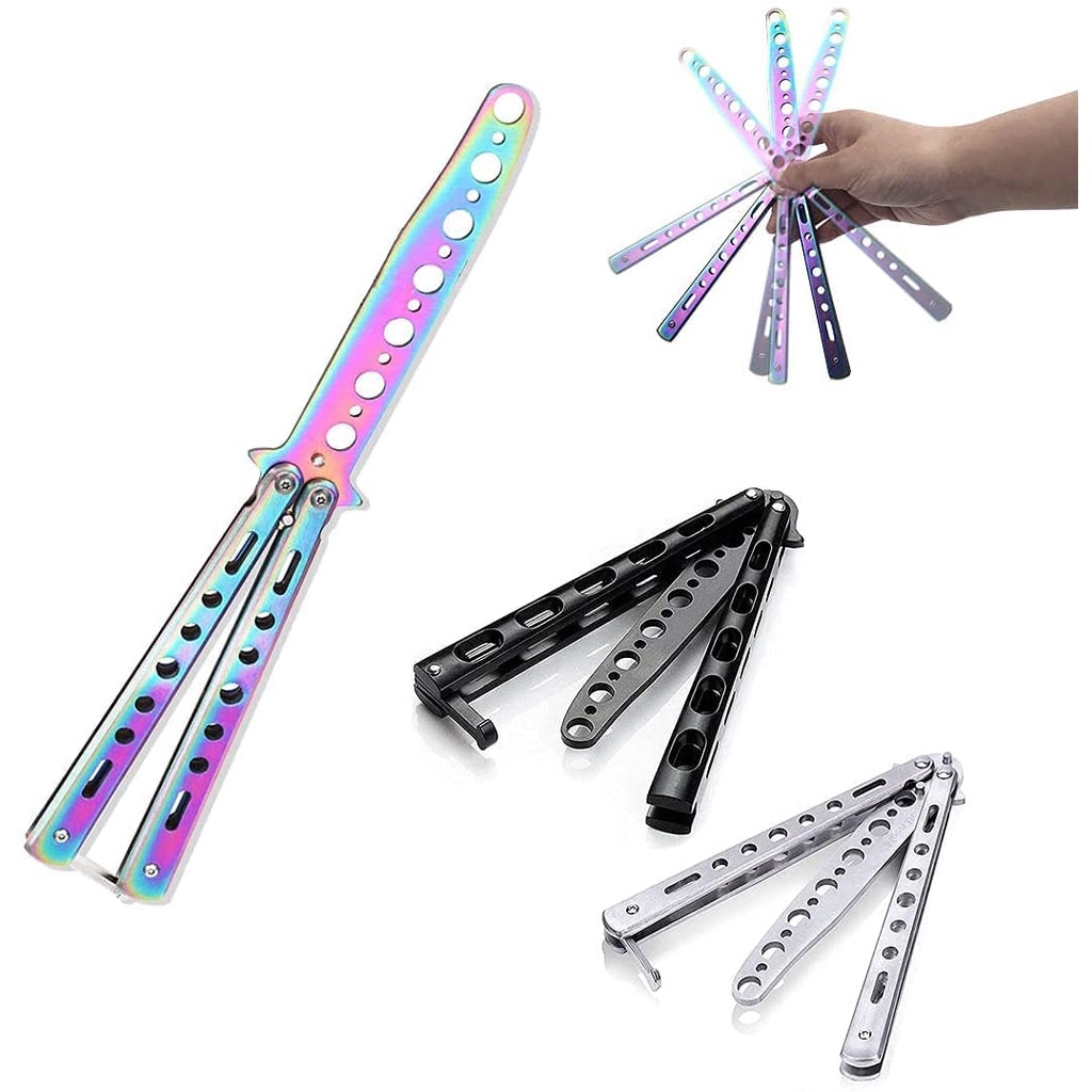 Butterfly Buterfly Balisong Trainer Training Knife Bentuk Pisau Blade Sisir dan Tumpul Benchmade  Co
