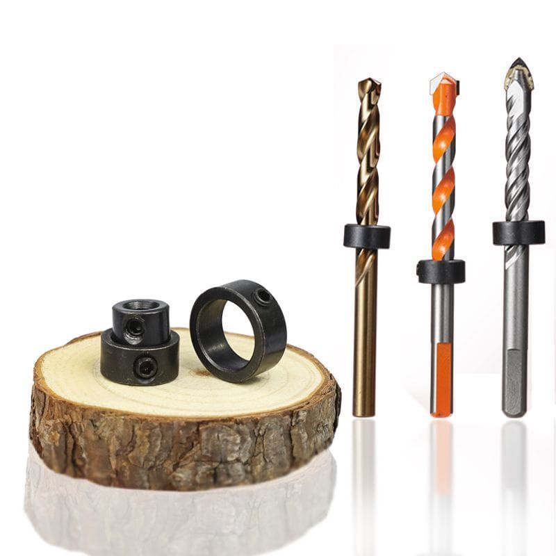 Mur Woodworking Drill Locator Stop Collars Ring Positioner Stoper Matabor 3mm-16mm - 8 PCS