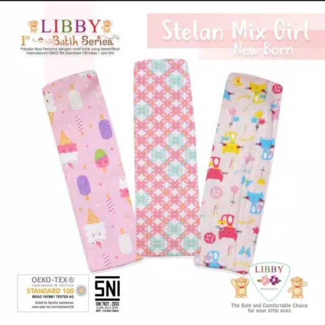 1 Pcs LIBBY Bedong SATUAN Bayi / Baby Motif (90 X 110Cm)