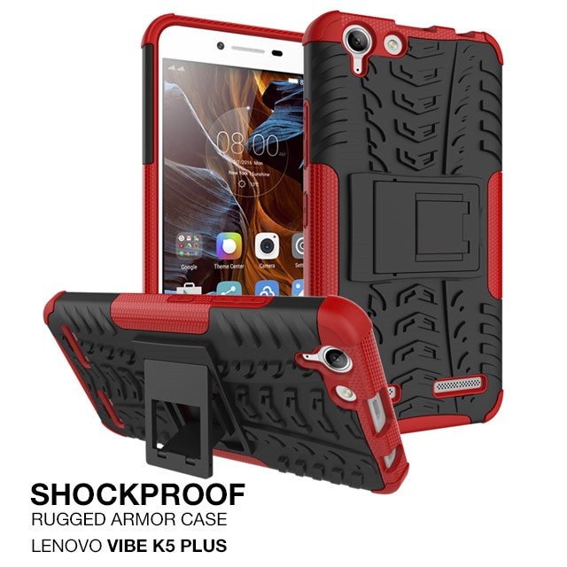 Armor Case Lenovo Vibe ZV K5 Plus Hard Soft Casing HP Silikon Stand Coverr