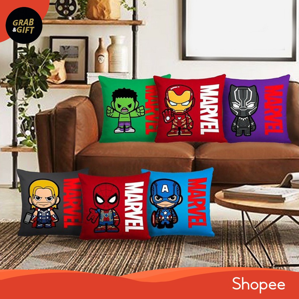 Bantal Sofa Marvel / Avangers 40x40 cm Cushion Pillow Superhero