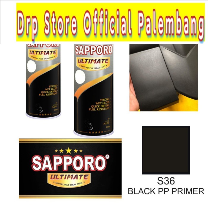 SAPPORO ULTIMATE PPU S36 BLACK PLASTIC - CAT SEMPROT SAPORO