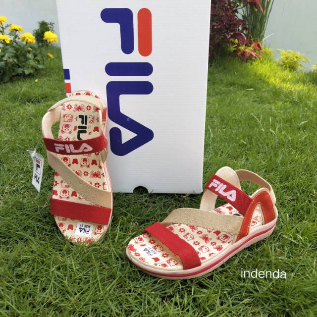 Sandal Fila Anak Wanita Cream Merah