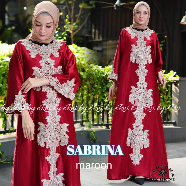 GAMIS KAFTAN SABRINA | KAFTAN BORDIR PAYET MODERN TERLARIS TERBARU