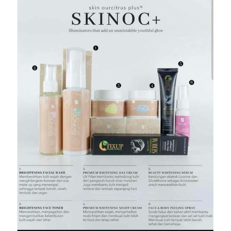 Skinoc+ skincare ourcitrus perawatan lengkap