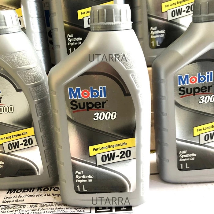 OLI 0W 20 MOBIL SUPER 3000 OLI MESIN MOBIL API SN ASLI 1 LITER