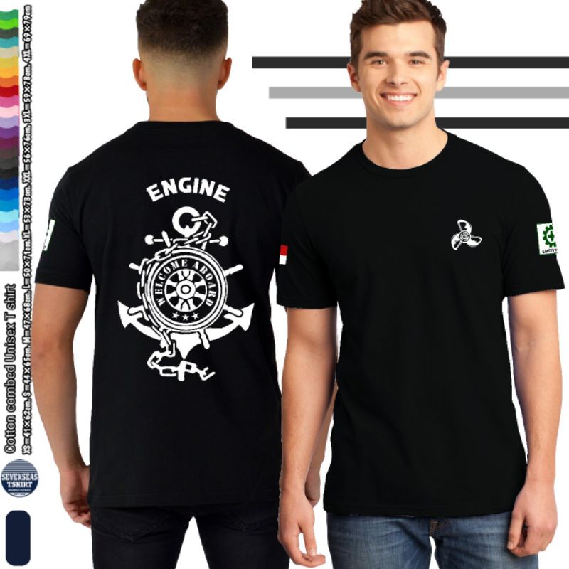 kaos t-shirt Lengan pendek pelaut pelayaran engine safety