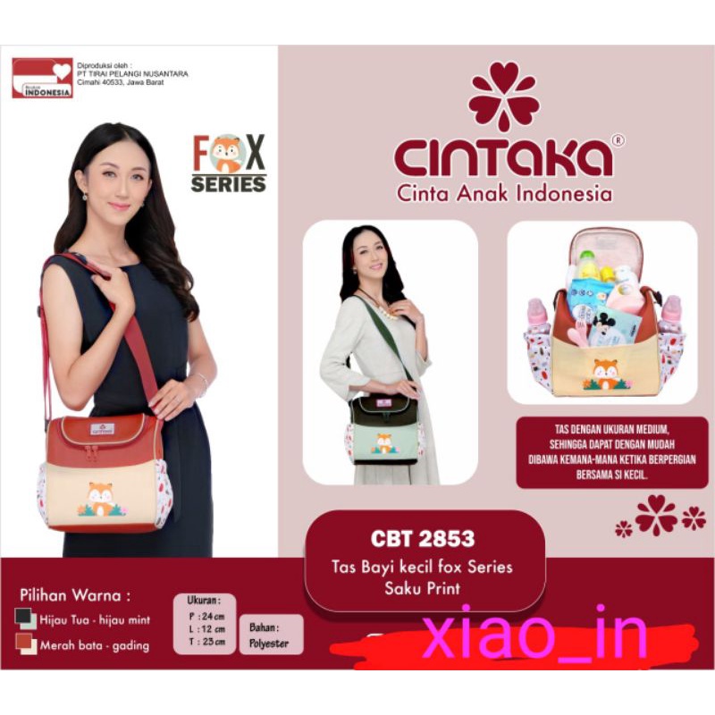 Chintaka CBT2853 Tas Bayi keci saku print seri fox