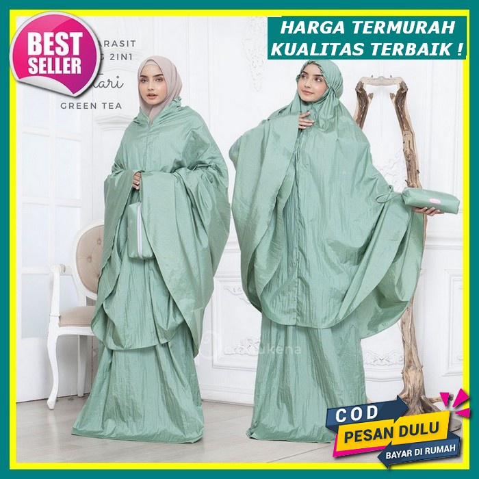 Ukena Remaja 2In1Rayon Motif Anima / Mukenah Travel Kekinian Mukenah Dewasa Halus Adem Mungkena Terb