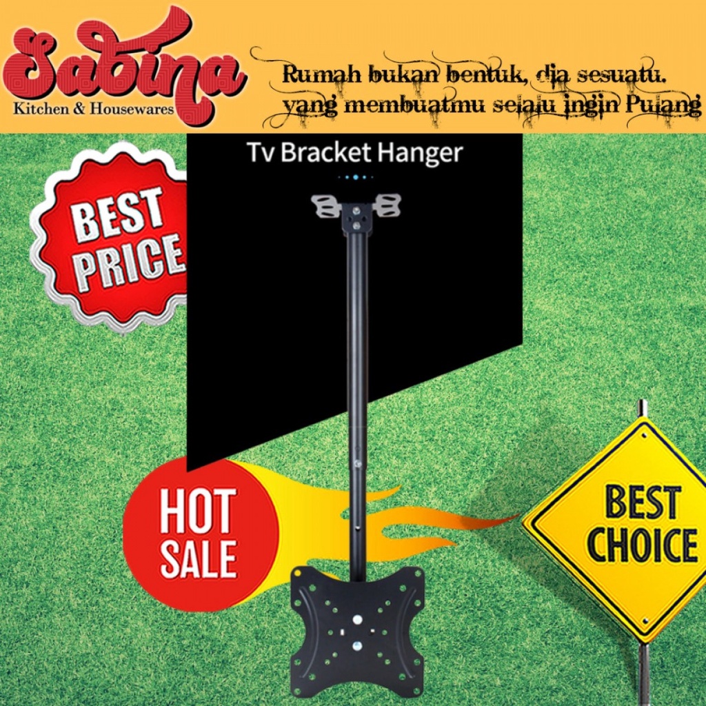 Bracket TV Mount Hanger Monitor Gantung 14-42 Inch Rotasi 360 Derajat