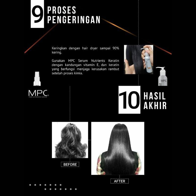 MPC STEP 1 (500GR) for RESISTANT / NORMAL Hair STEP 1 Krim Pelurus Rambut Obat Rebonding