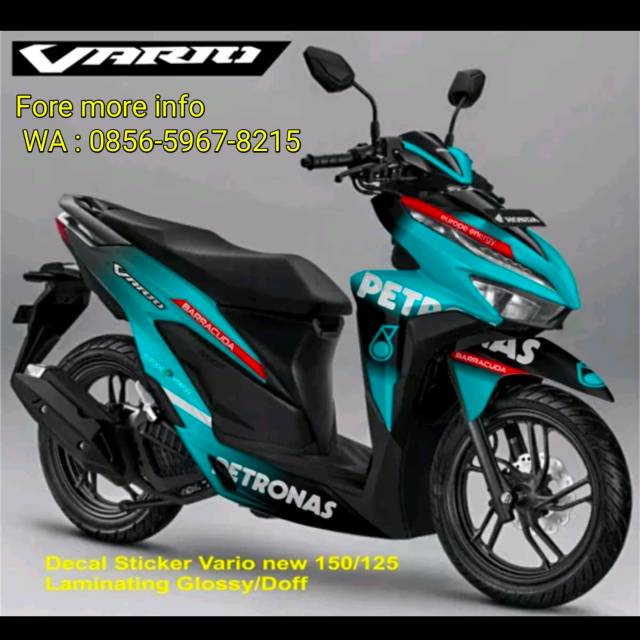 Decal vario new sticker Vario 125 150 Petronas biru tosca