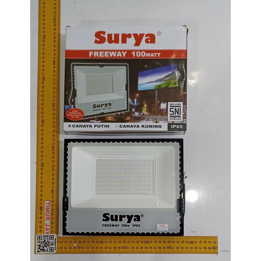 SURYA LAMPU LED sorot 100 W watt Tembak OUTDOOR TAHAN AIR PUTIH